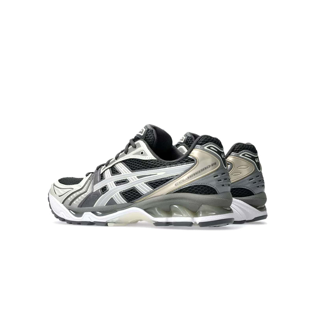 sneakers asics Gel-Kayano 14 grises pour hommes vue de trois quarts arrière