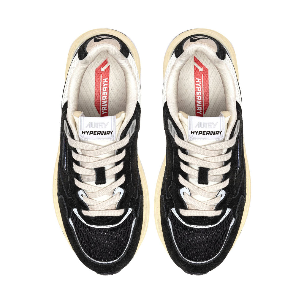 sneakers autry hyperway noires vue du haut