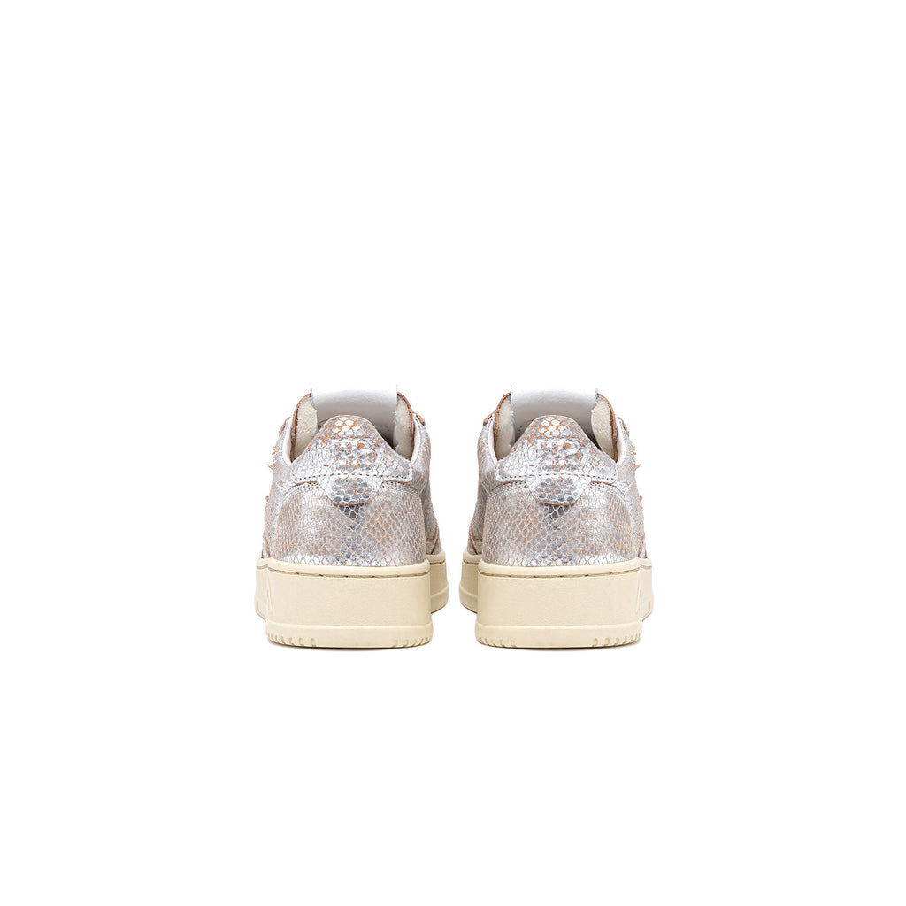 Sneakers AUTRY Medalist Low code MS02 - Snake Skin silver leather