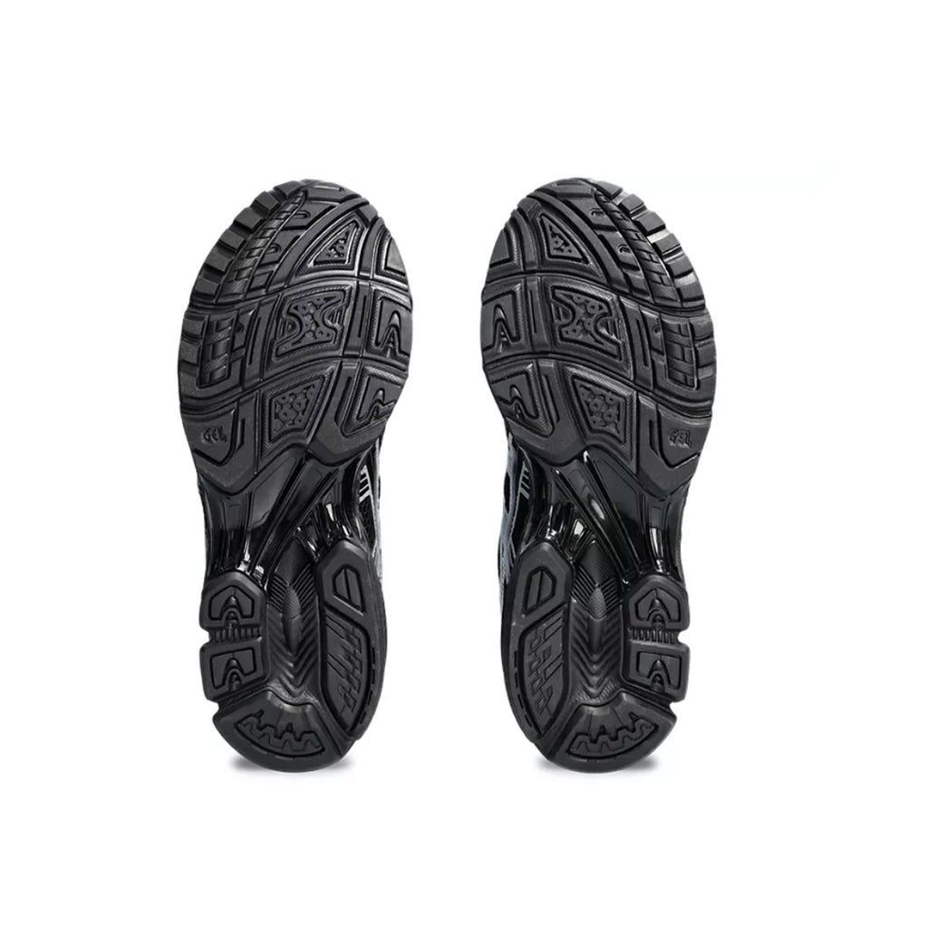 Asics Gel-Kayano 14 outsole view with grippy black rubber sole
