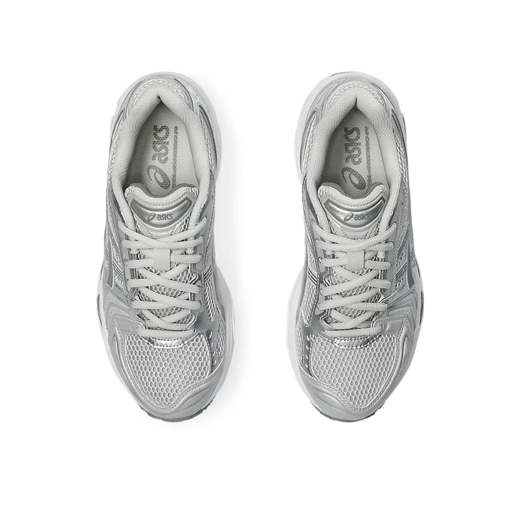 Asics Gel-Kayano 14 top view breathable mesh upper grey