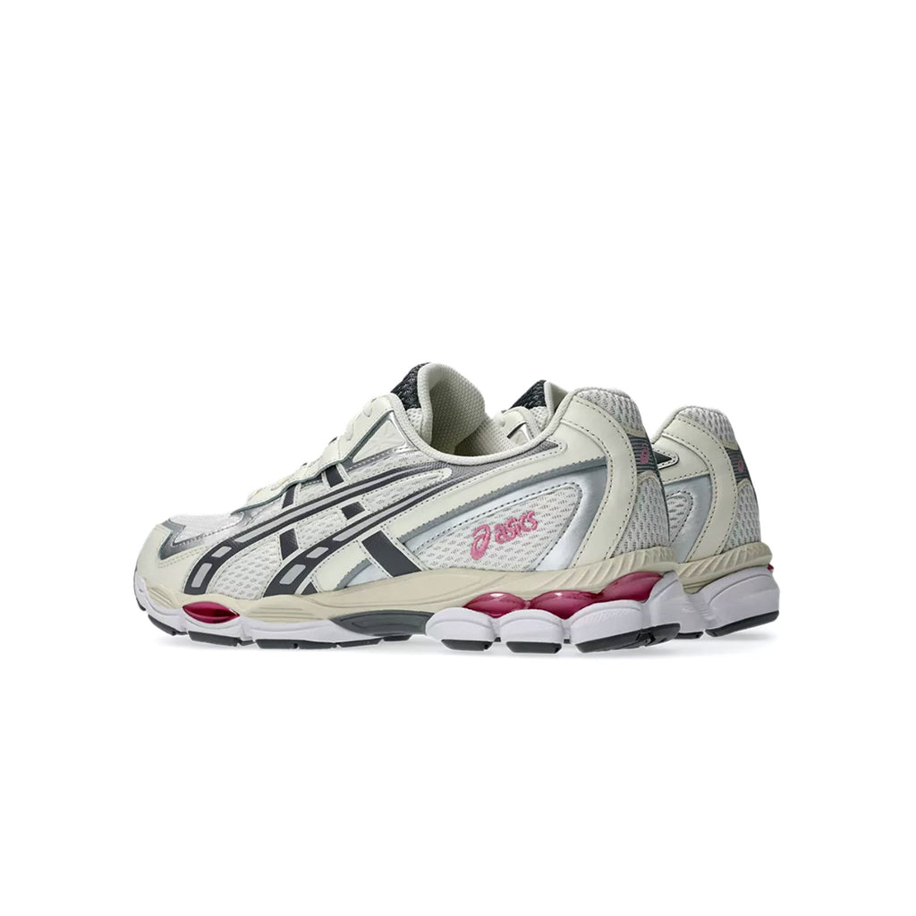 Rear three-quarter angle of ASICS GEL-NYC 2055 with sculpted heel design