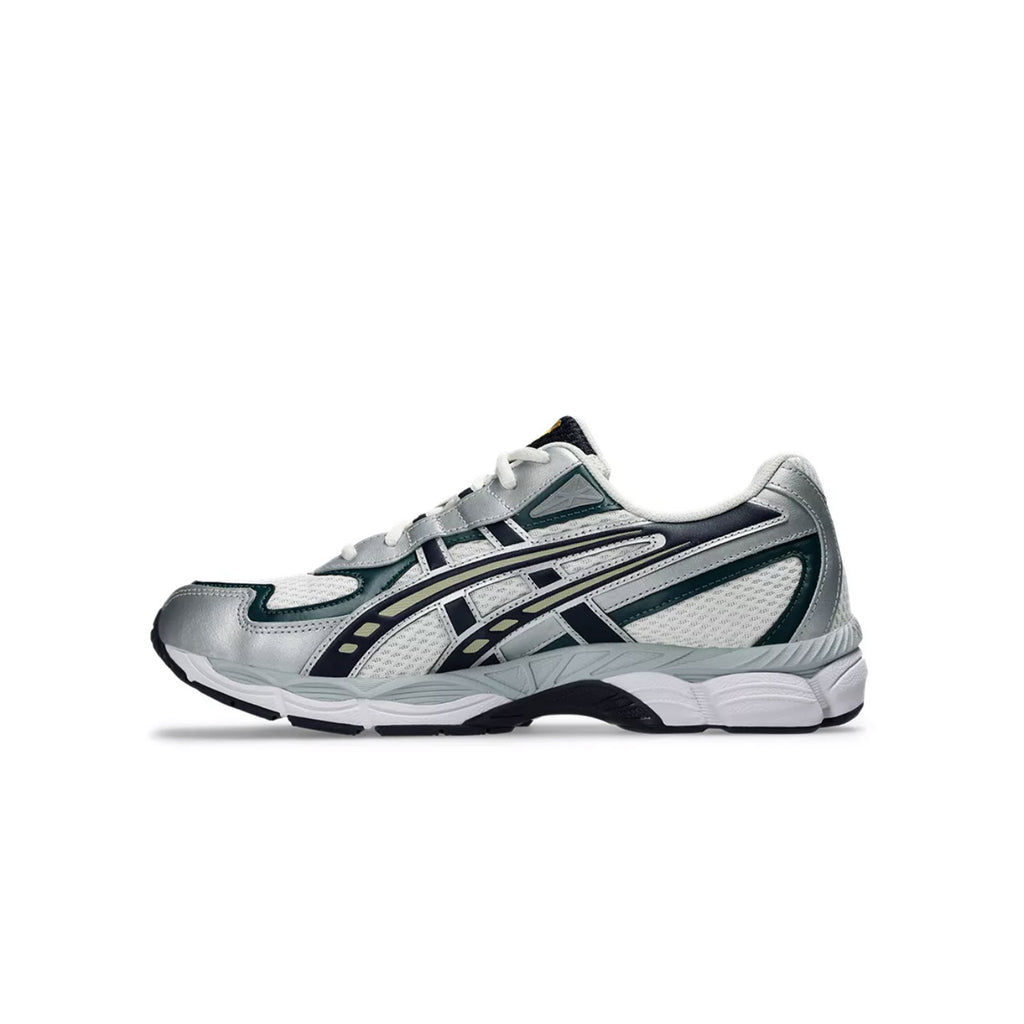Inner profile of ASICS GEL-NYC 2055 showing midnight blue overlays and cream base