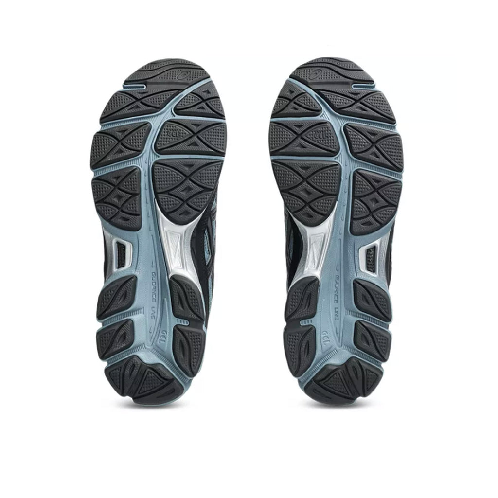 sneakers asics Gel-NYC noire et bleu pour hommes vue des semelles