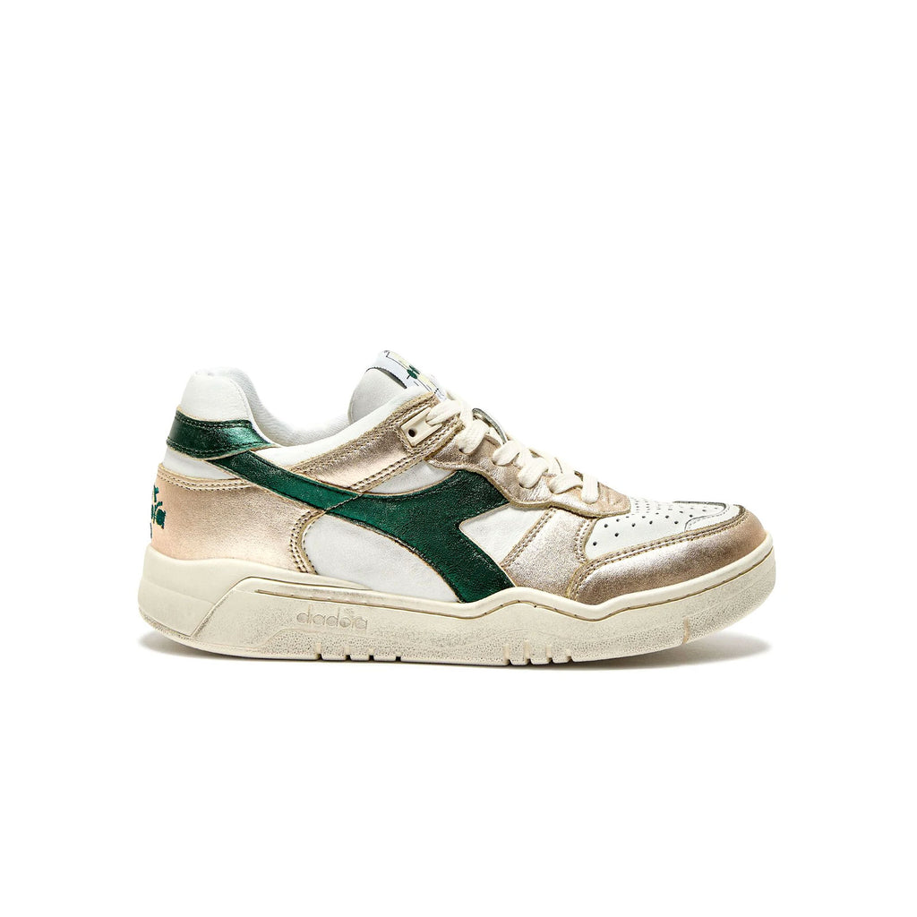 Sneakers Diadora Heritage B560 Metal gold and Green for women