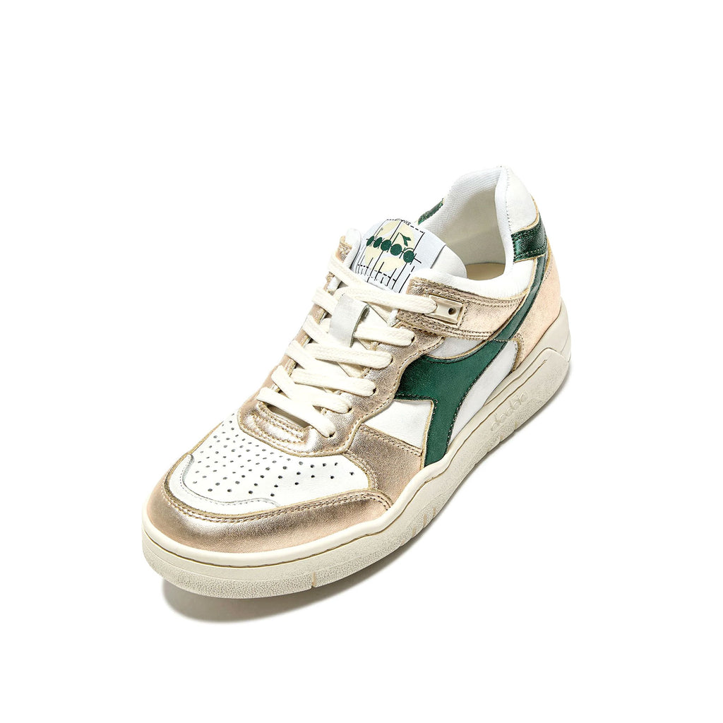 Sneakers Diadora Heritage B560 Metal gold and Green for women