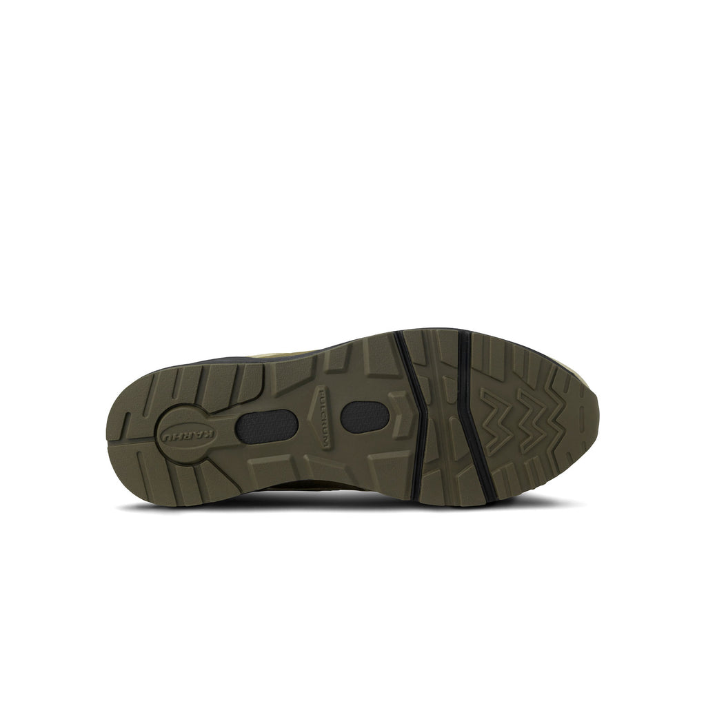 baskets karhu vertes kakhi avec toile cordura vue de la semelle