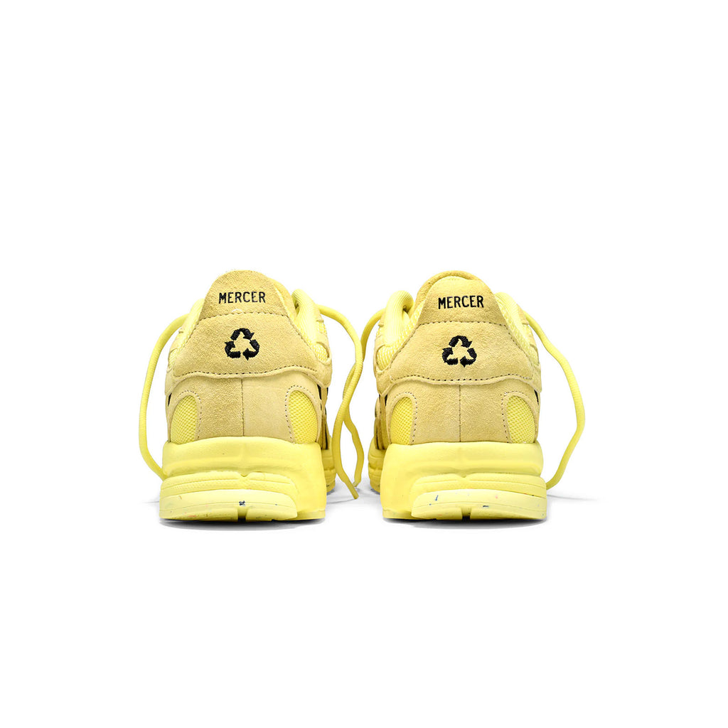 Yellow Monochrome sustainable mercer sneakers for women back view