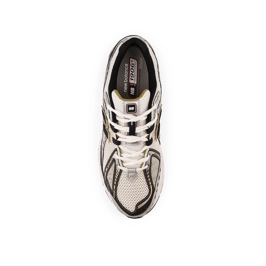 sneakers new balance 1906 silver/gold pour femmes vue de haut