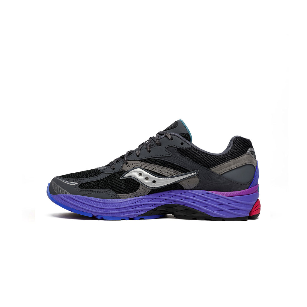 sneakers saucony progrid omni 9 noires et multicolores pour femmes et hommes vues de l'intérieur