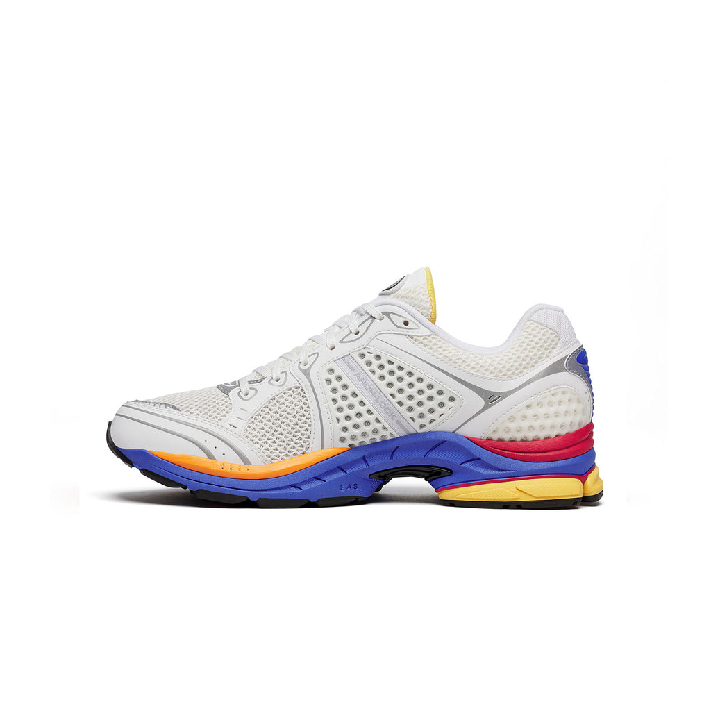 sneakers saucony progrid triumph 4 blanches et multicolores pour hommes et femmes vues de l'intérieur