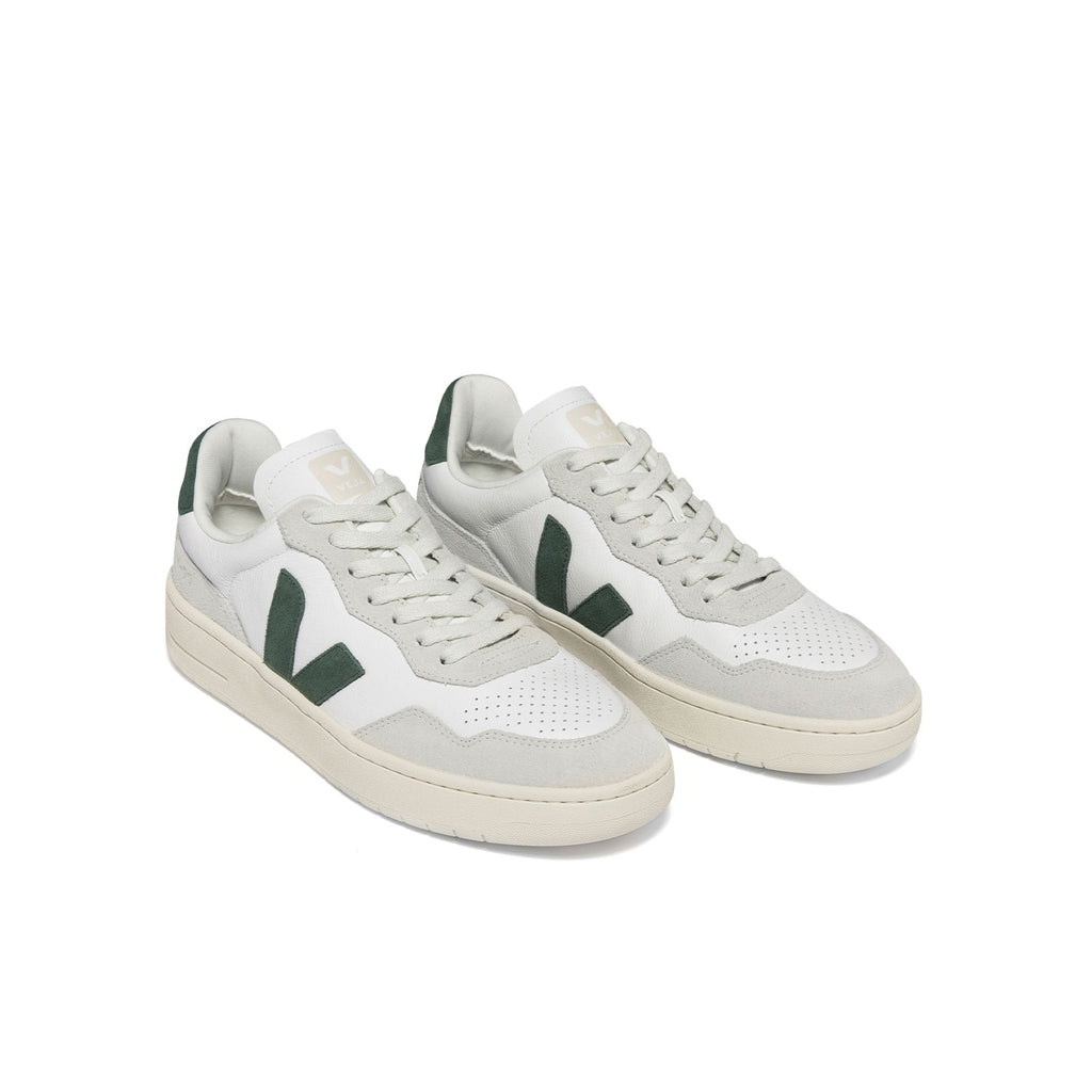 Veja v-90 sustainable sneakers for women and men in green top view