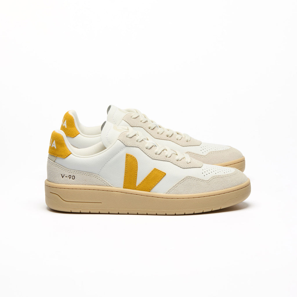 Veja sustainable sneakers white and yellow for women