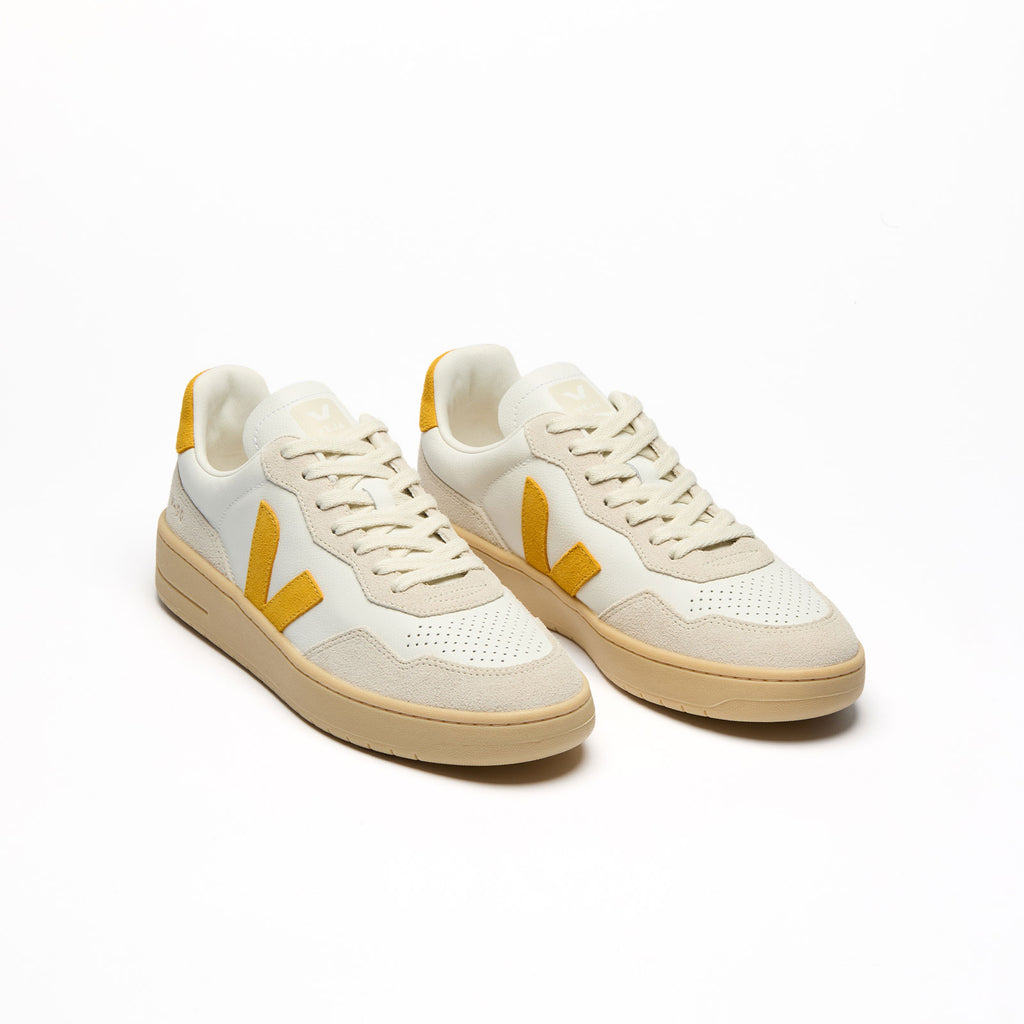 Veja sustainable sneakers white and yellow toscana for women