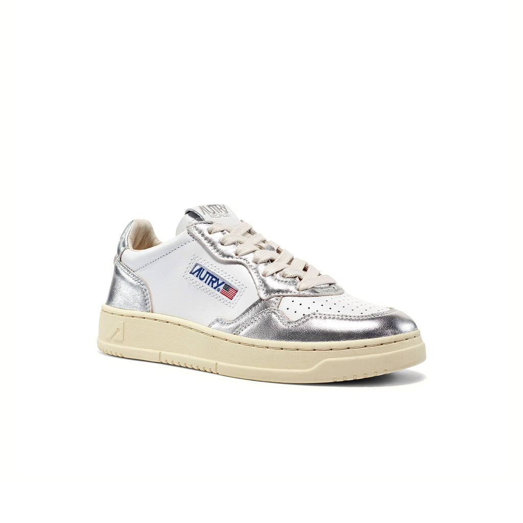 Sneakers femmes AUTRY - Medalist Bicolour Upper Low - WB18 - White / Silver