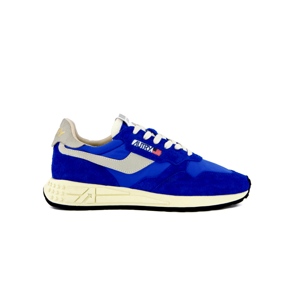 baskettes pour hommes autry sneakers men reelwind low nc02 nylon crackled white Blue
