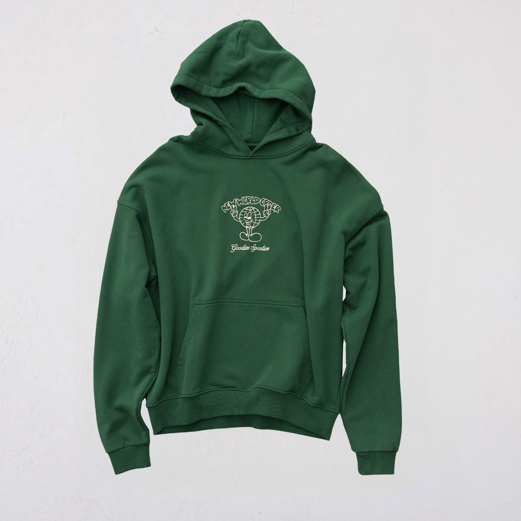 Hoodie Goodies SPortive vert New World de face