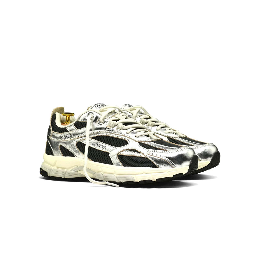 Sneakers Mercer Amsterdam femmes silver argentées vue de trois quarts