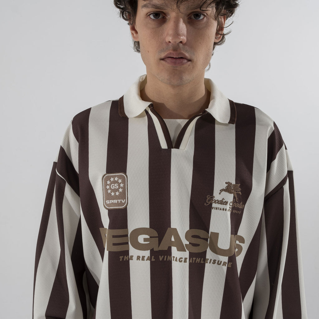 Goodies Sportive Cocoa Vintage Football Brown Tee for men 