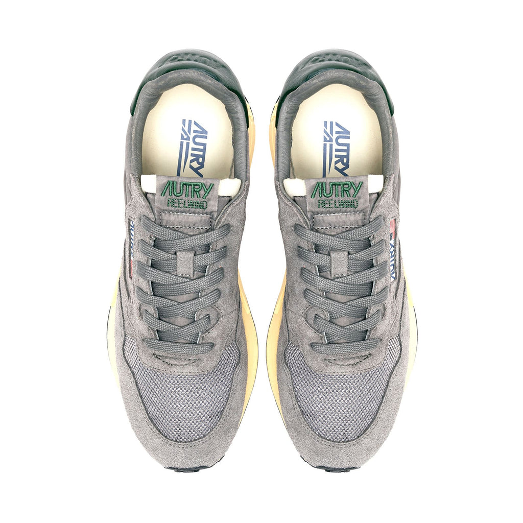 autry reelwind sneakers grises et vertes pour hommes vue du dessus