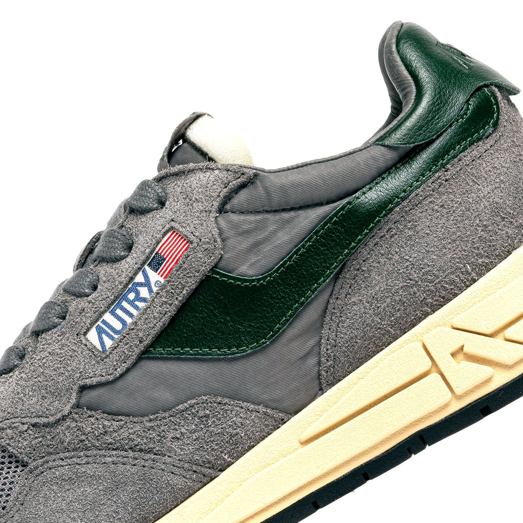 autry reelwind sneakers grises et vertes pour hommes vue de détails