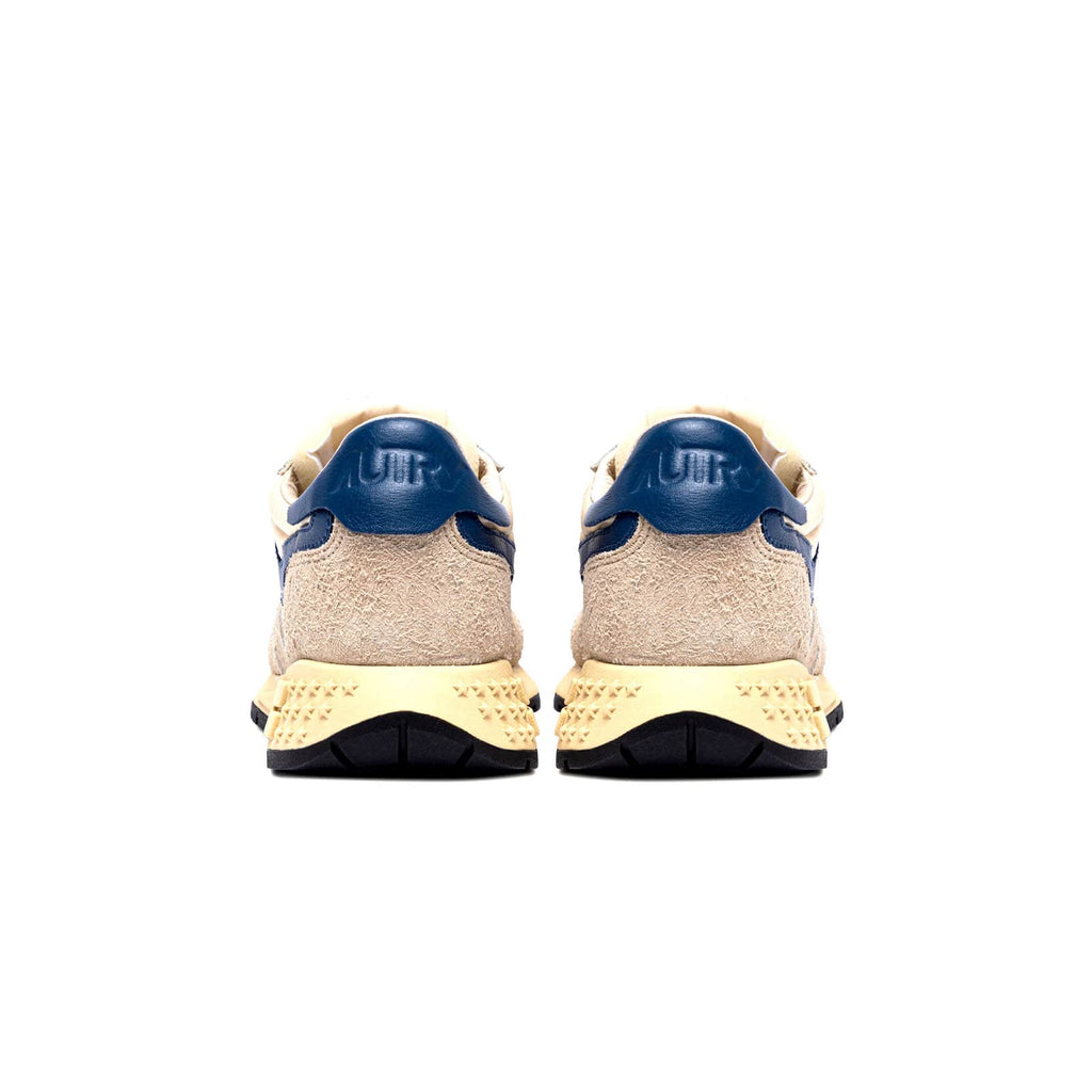 autry reelwind sneakers beiges et bleu pour hommes vue de l'arrière