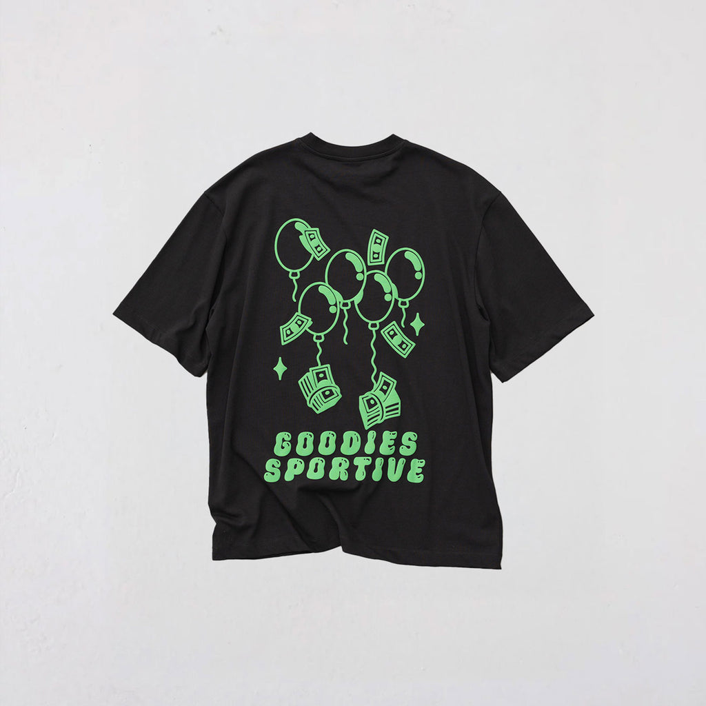 T-SHIRT GOODIES Sportive money black de dos