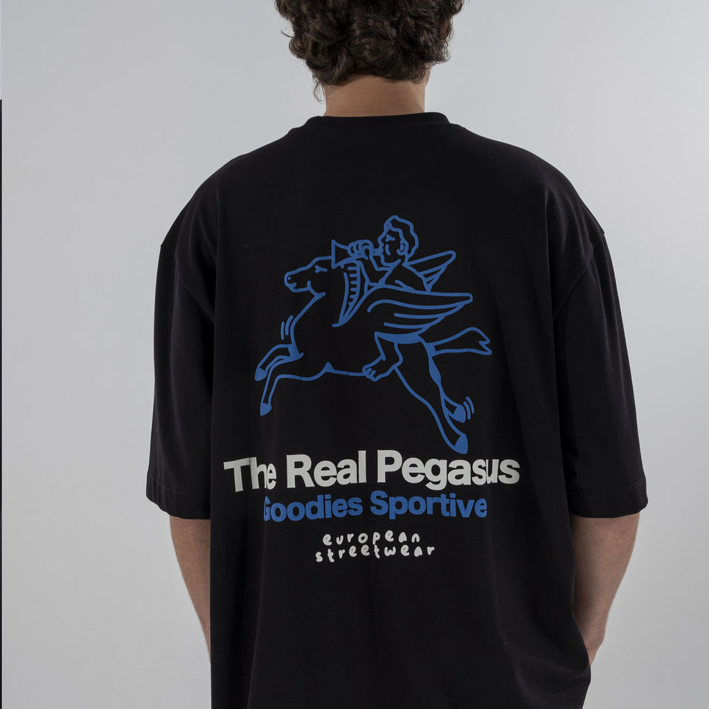 T-Shirt goodies sportive Real Pegasus porté vu de dos